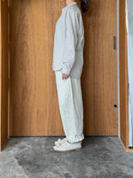 Handwerker / HW collarless shirt　Check（Off white）