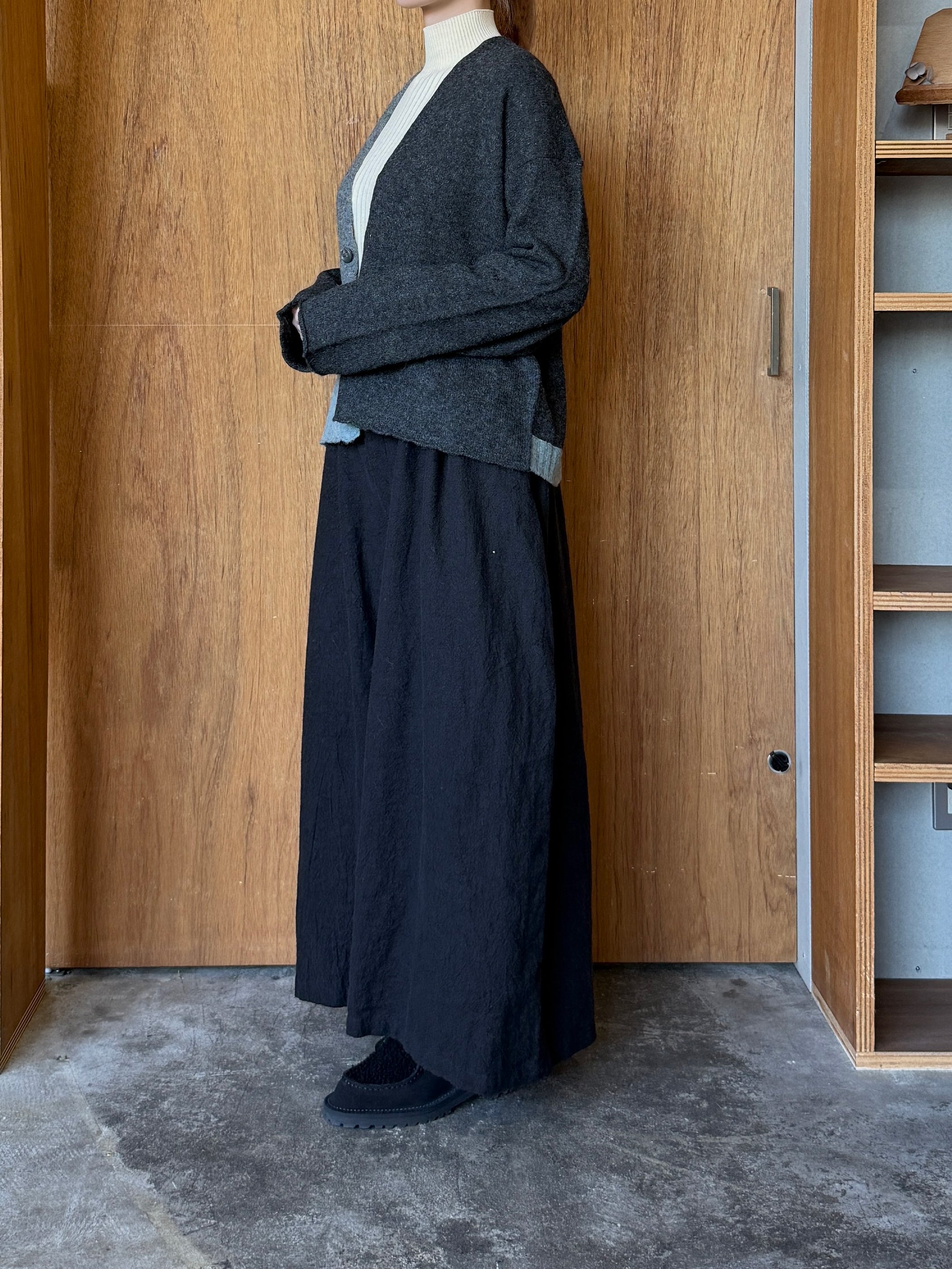 Vlas Blomme / Pure Yak マルチカラー2Wayカーディガン(G.Olive)