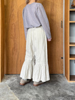 ROBE de PEAU / WOOL GAUZE CLASSIC BLOUSE (LAVENDER × BEIGE)