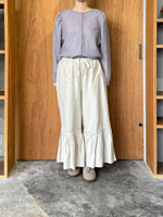 ROBE de PEAU / WOOL GAUZE CLASSIC BLOUSE (LAVENDER × BEIGE)