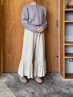 ROBE de PEAU / WOOL GAUZE CLASSIC BLOUSE (LAVENDER × BEIGE)