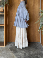 ROBE de PEAU / Circular Smocking Shirt (Smoke Sax)