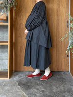 ROBE de PEAU / Circular Smocking Shirt (Charcoal)