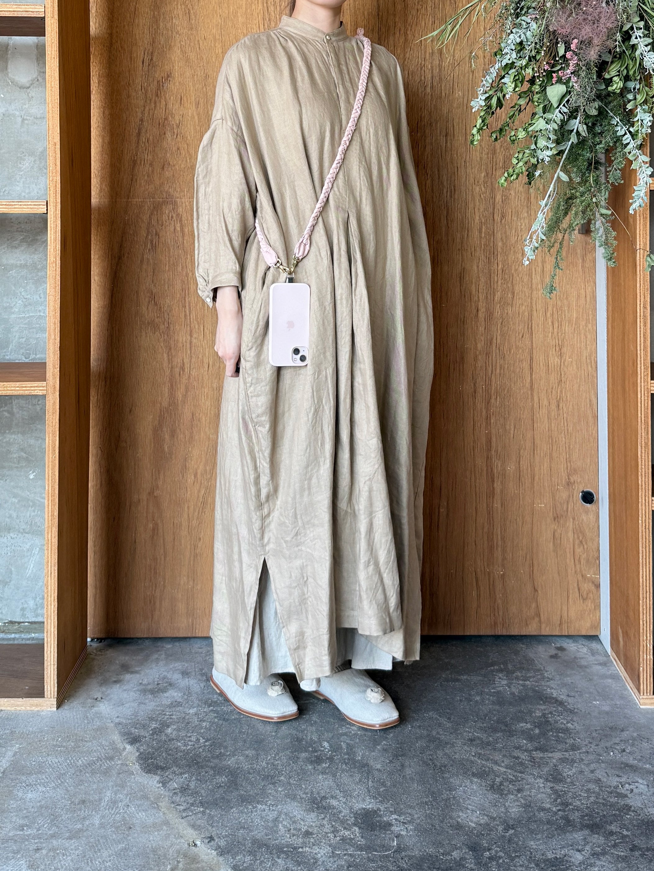 suzuki takayuki × ams, / braided shoulder strap (cloudy coral / ピンク)