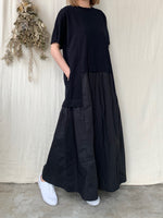 【SALE】UNIVERSAL SEVEN / クラシック天竺 レイヤード ライクOP（クロ×クロ）