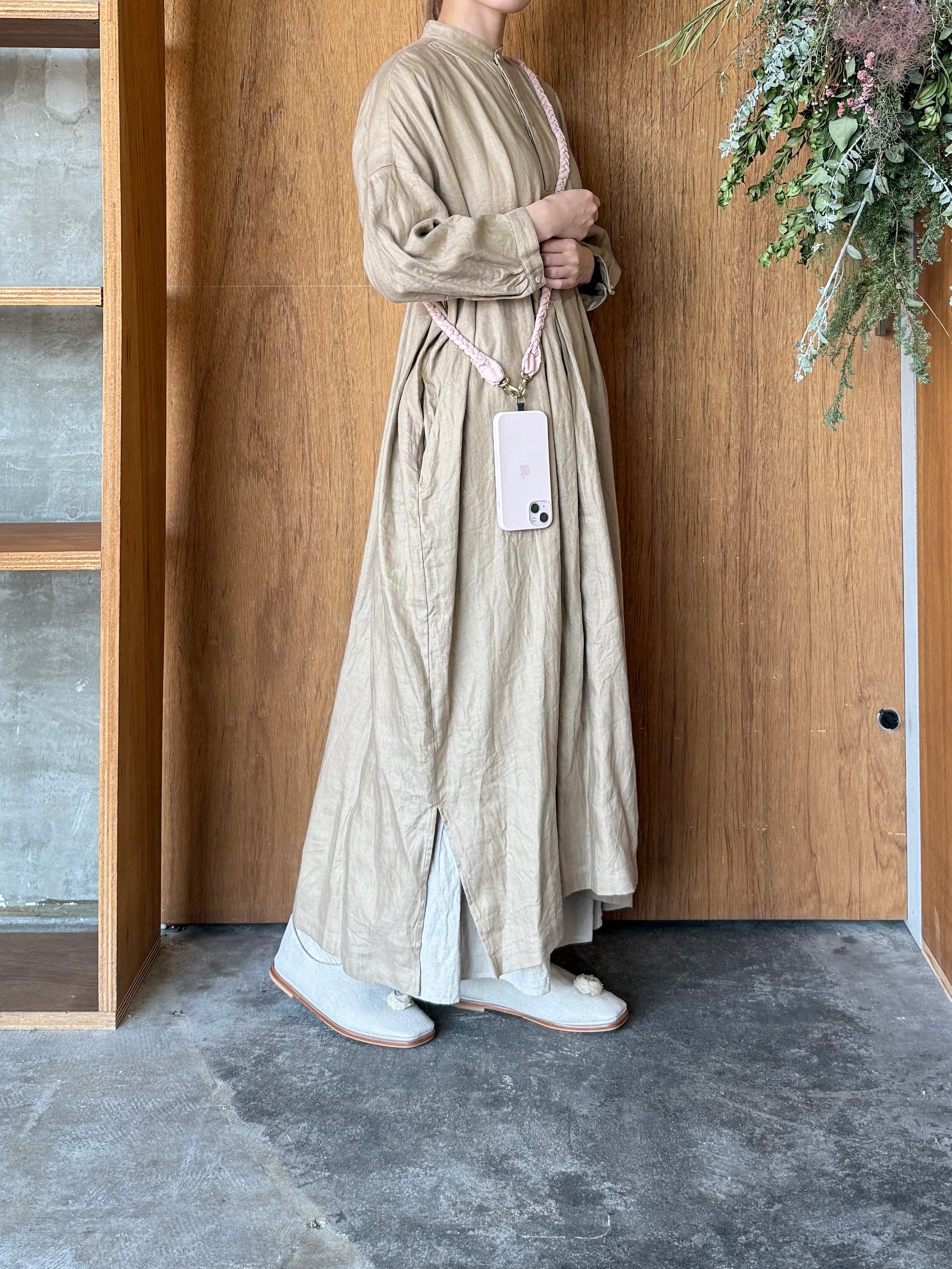 suzuki takayuki × ams, / braided shoulder strap (cloudy coral / ピンク)