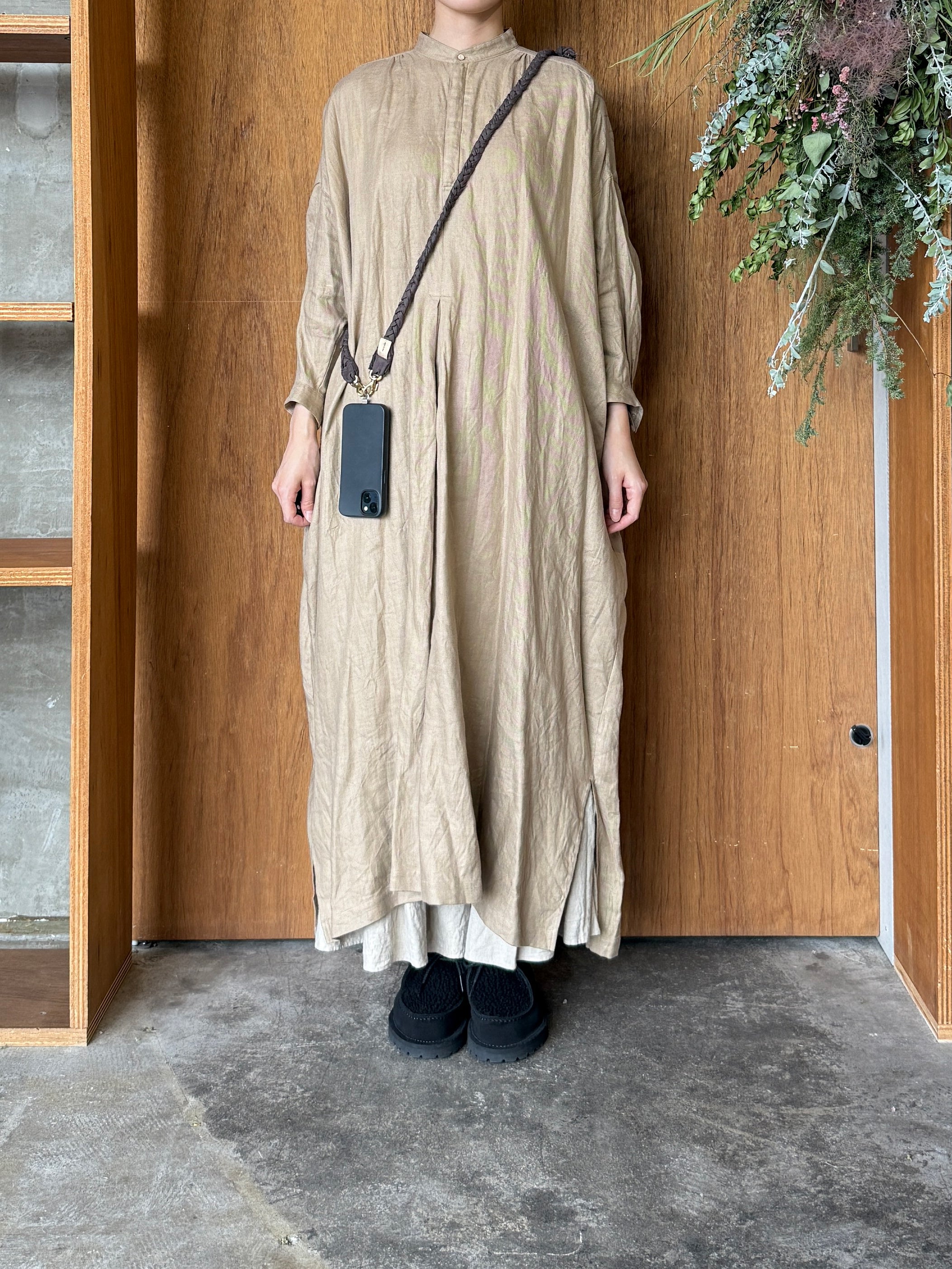 suzuki takayuki × ams, / braided shoulder strap (smoky walnut / ダークブラウン)