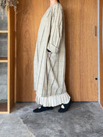 GASA*/  形跡 Traces ワイドワンピース (beige check)