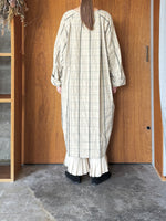 GASA*/  形跡 Traces ワイドワンピース (beige check)
