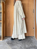 GASA*/  形跡 Traces ワイドワンピース (beige check)