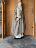 GASA*/  形跡 Traces ワイドワンピース (beige check)