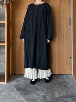 GASA*/  形跡 Traces ワイドワンピース (black check)