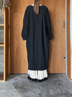 GASA*/  形跡 Traces ワイドワンピース (black check)