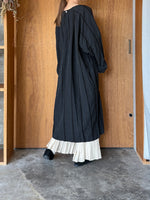 GASA*/  形跡 Traces ワイドワンピース (black check)