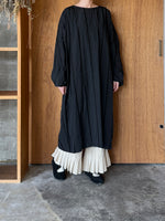 GASA*/  形跡 Traces ワイドワンピース (black check)