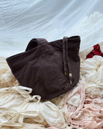 suzuki takayuki × ams, / cylinder tote bag (smoky walnut / ダークブラウン)