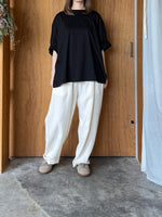 UNIVERSAL TISSU / コンパクトクールローレル天竺 BIGTシャツ（クロ）