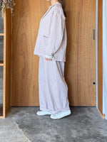 qiri / sashiko jacqurad pants (dusty pink)