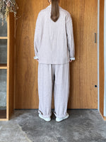 qiri / sashiko jacqurad pants (dusty pink)