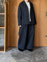 qiri / sashiko jacqurad pants (black)