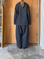 qiri / sashiko jacqurad pants (black)
