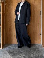 qiri / sashiko jacqurad jacket (black)