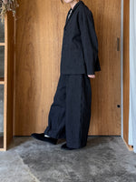 qiri / sashiko jacqurad pants (black)