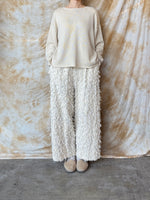 qiri / mineral gather wide pants (ライベージュ)