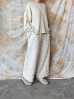 qiri / mineral gather wide pants (ライベージュ)