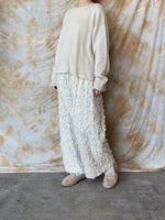 qiri / mineral gather wide pants (ライベージュ)