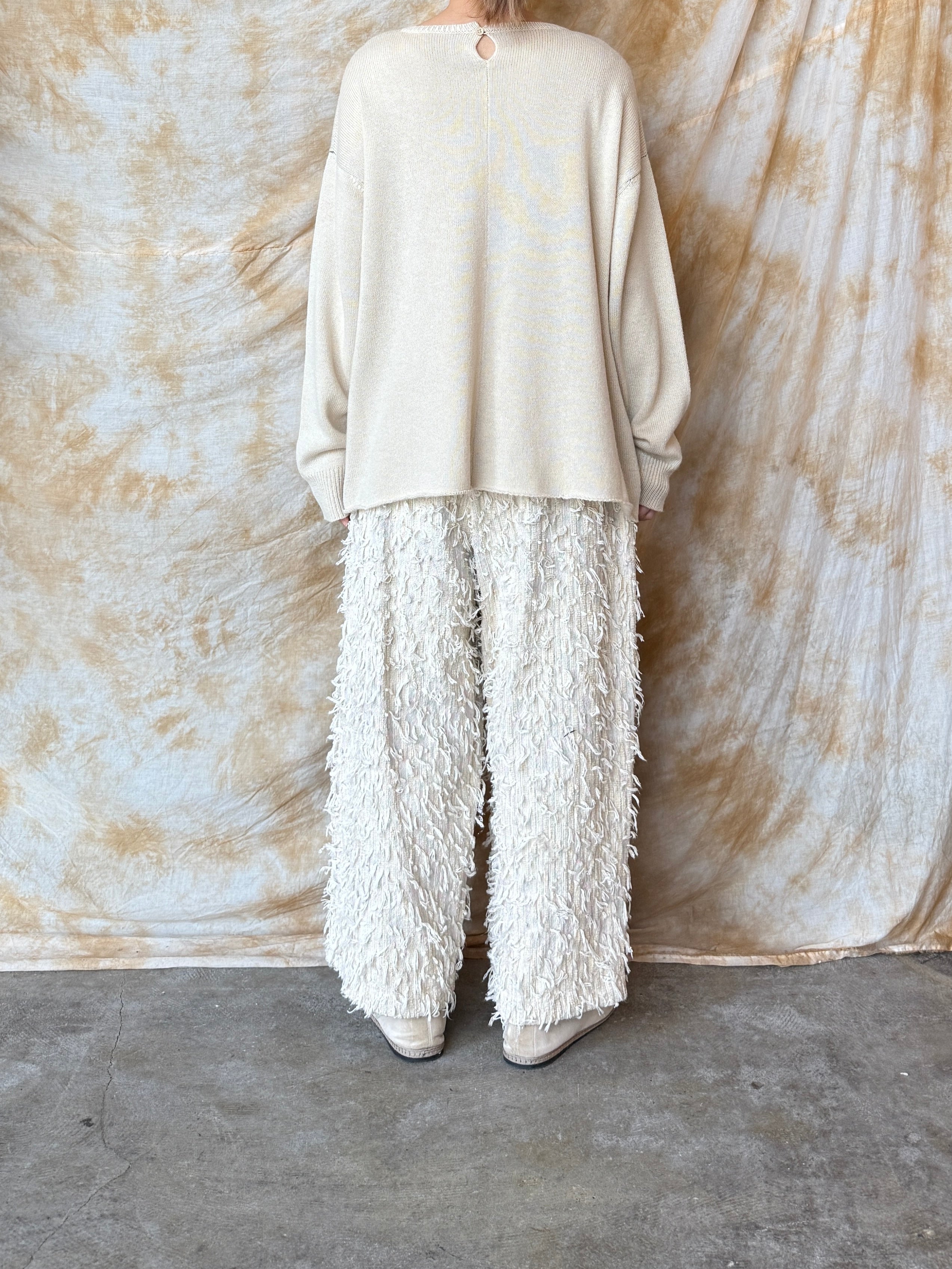 qiri / mineral gather wide pants (ライベージュ)