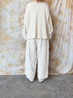 qiri / mineral gather wide pants (ライベージュ)