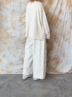 qiri / mineral gather wide pants (ライベージュ)