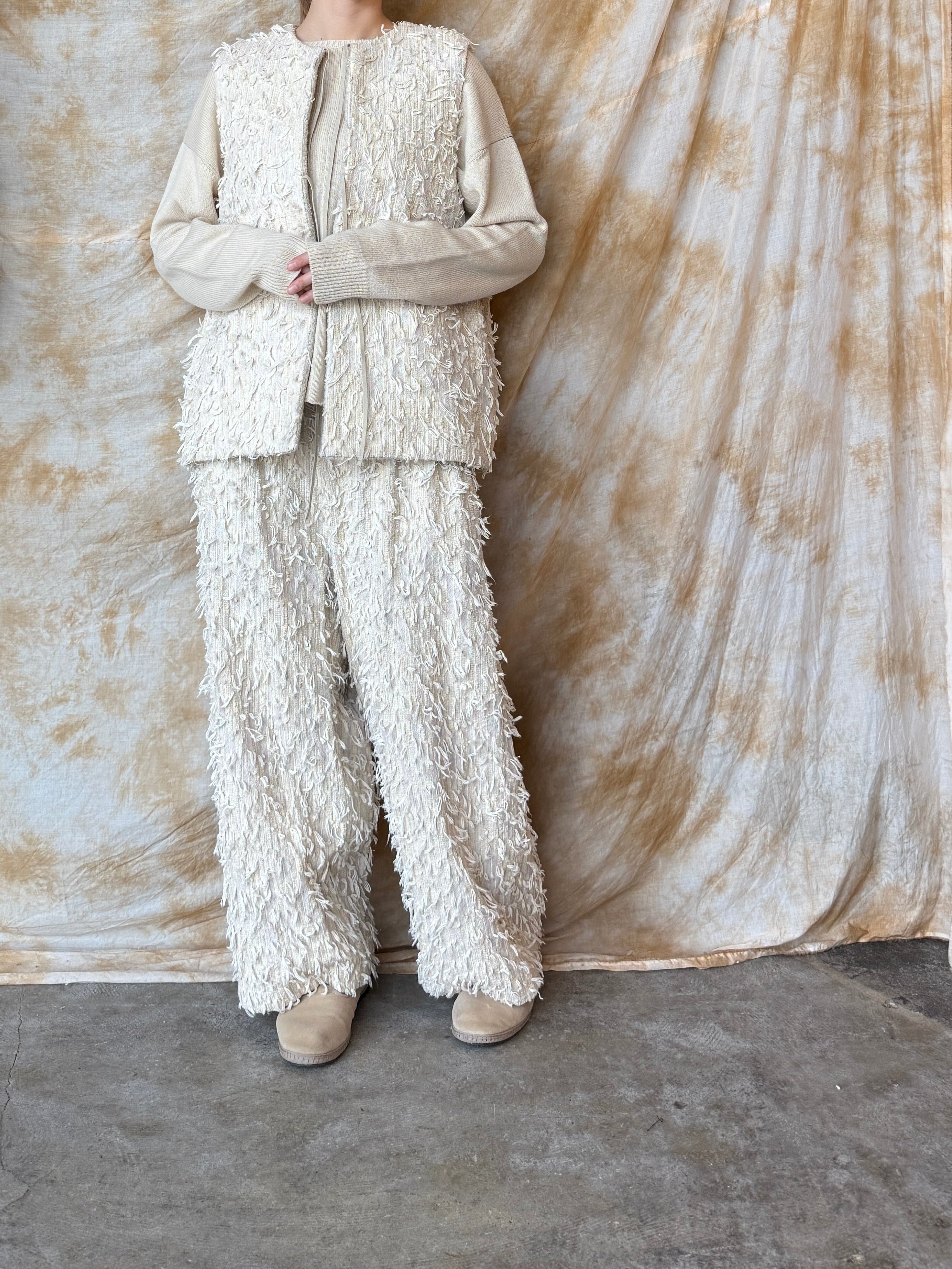 qiri / mineral reversible vest (ライベージュ)