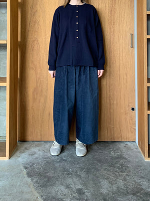Vlas Blomme / French Merino Wool 前開きラップカーディガン