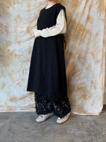 qiri / mineral gather wide pants (クロ)