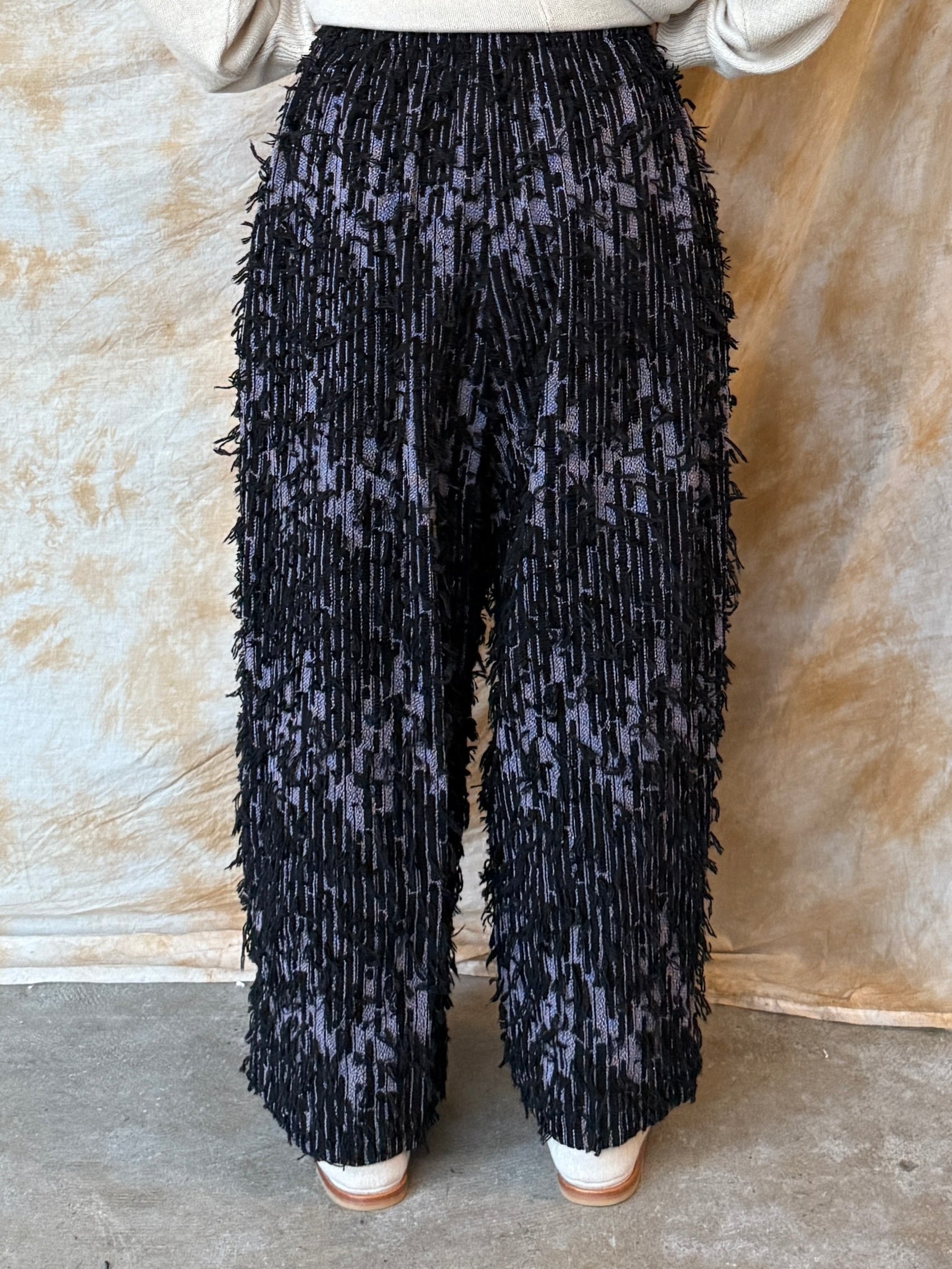 qiri / mineral gather wide pants (クロ)