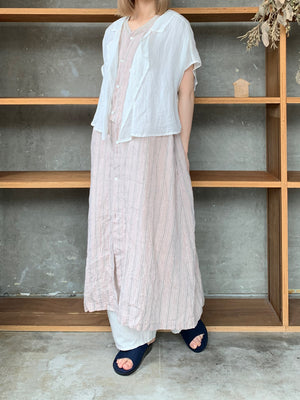 Vlas Blomme / Ramie Lawm サイドオープンブラウス(Off White)