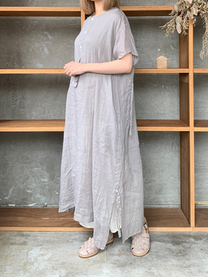 Vlas Blomme / Ramie Lawm ドローストリングスドレス(Gray)