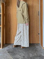 qiri / serene arabesque jacquard gather pants (ecru)