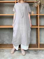 Vlas Blomme / Ramie Lawm ドローストリングスドレス(Gray)
