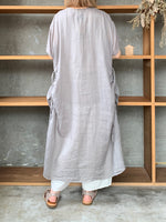 Vlas Blomme / Ramie Lawm ドローストリングスドレス(Gray)