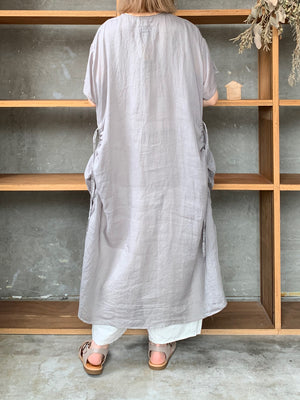 Vlas Blomme / Ramie Lawm ドローストリングスドレス(Gray)