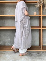 Vlas Blomme / Ramie Lawm サイドオープンブラウス(Gray)