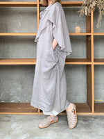 Vlas Blomme / Ramie Lawm サイドオープンブラウス(Gray)