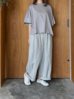 UNIVERSAL TISSU / コンパクトクールローレル天竺 ドルマンスリーブワイドTシャツ（グレージュ）