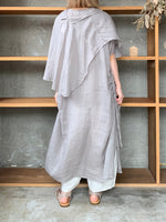 Vlas Blomme / Ramie Lawm サイドオープンブラウス(Gray)