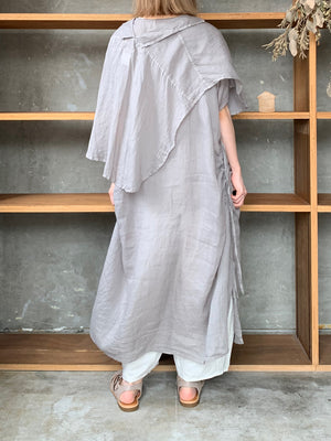 Vlas Blomme / Ramie Lawm サイドオープンブラウス(Gray)