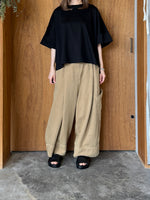 UNIVERSAL TISSU / コンパクトクールローレル天竺 ドルマンスリーブワイドTシャツ（クロ）