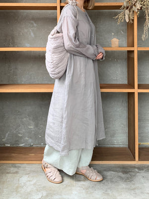 Vlas Blomme / Ramie Lawm 前開きドレス(Gray)
